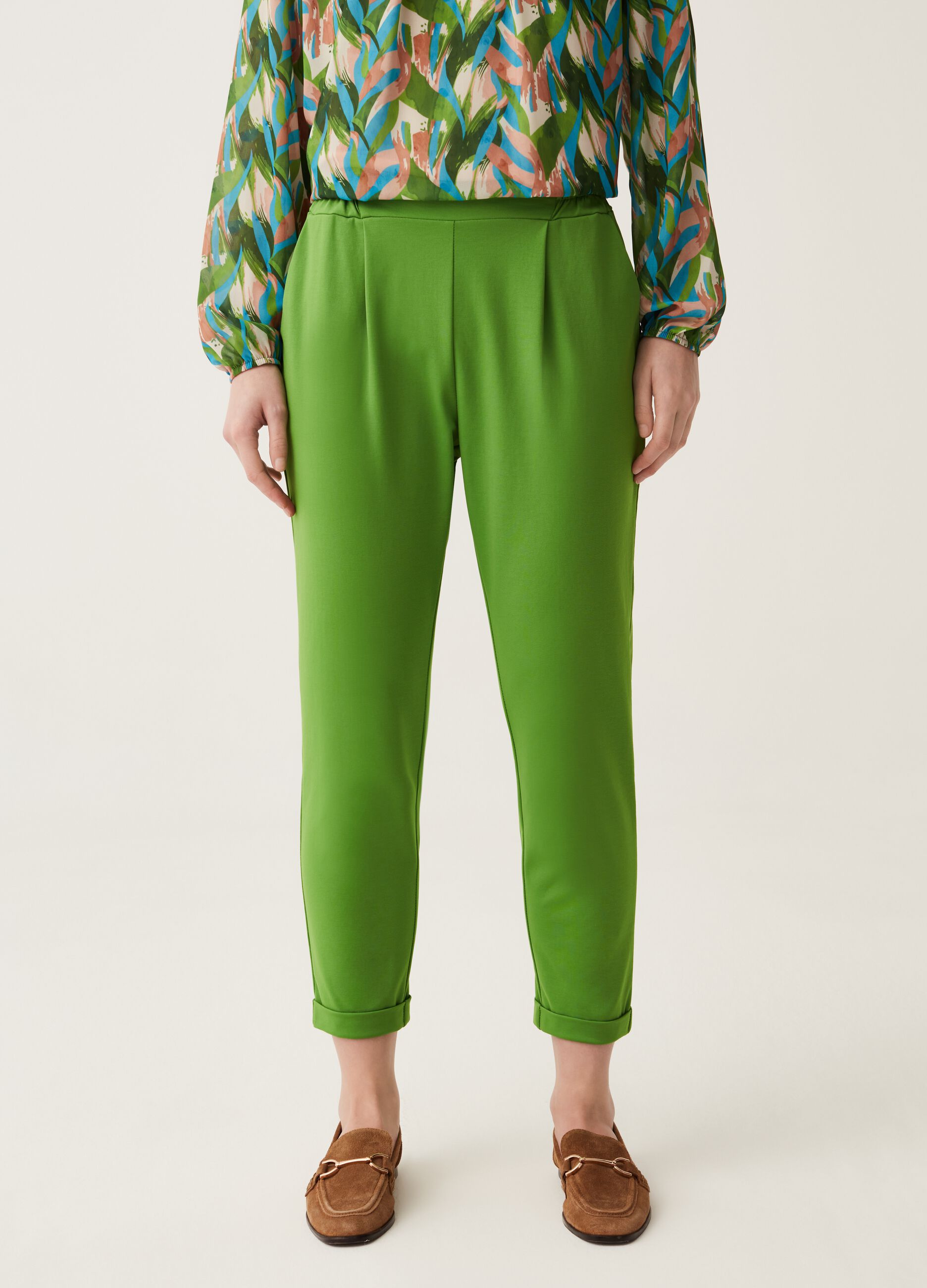 Pantaloni crop a sigaretta Hybrid_1
