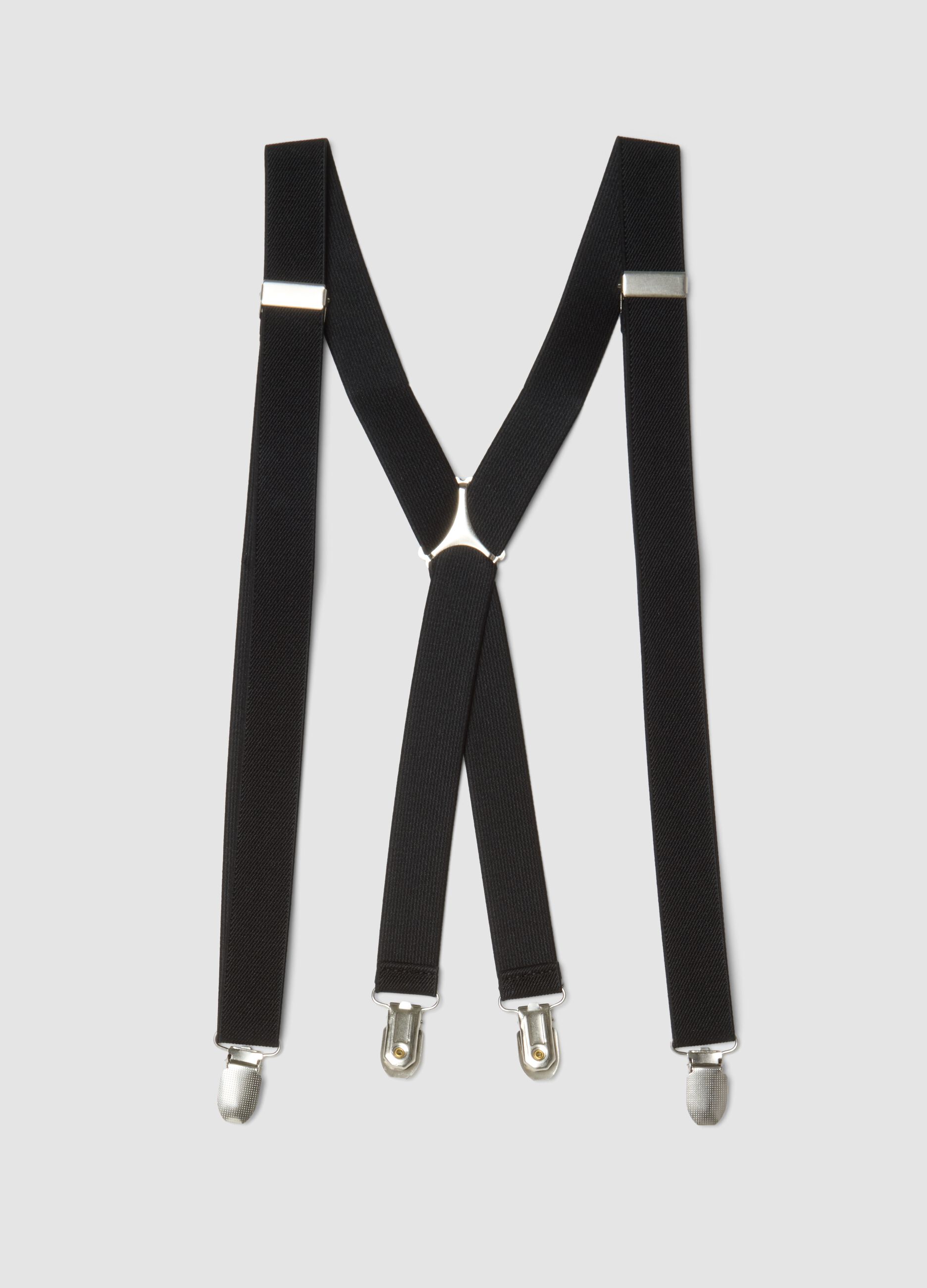 Bretelle nere elasticizzate con clip