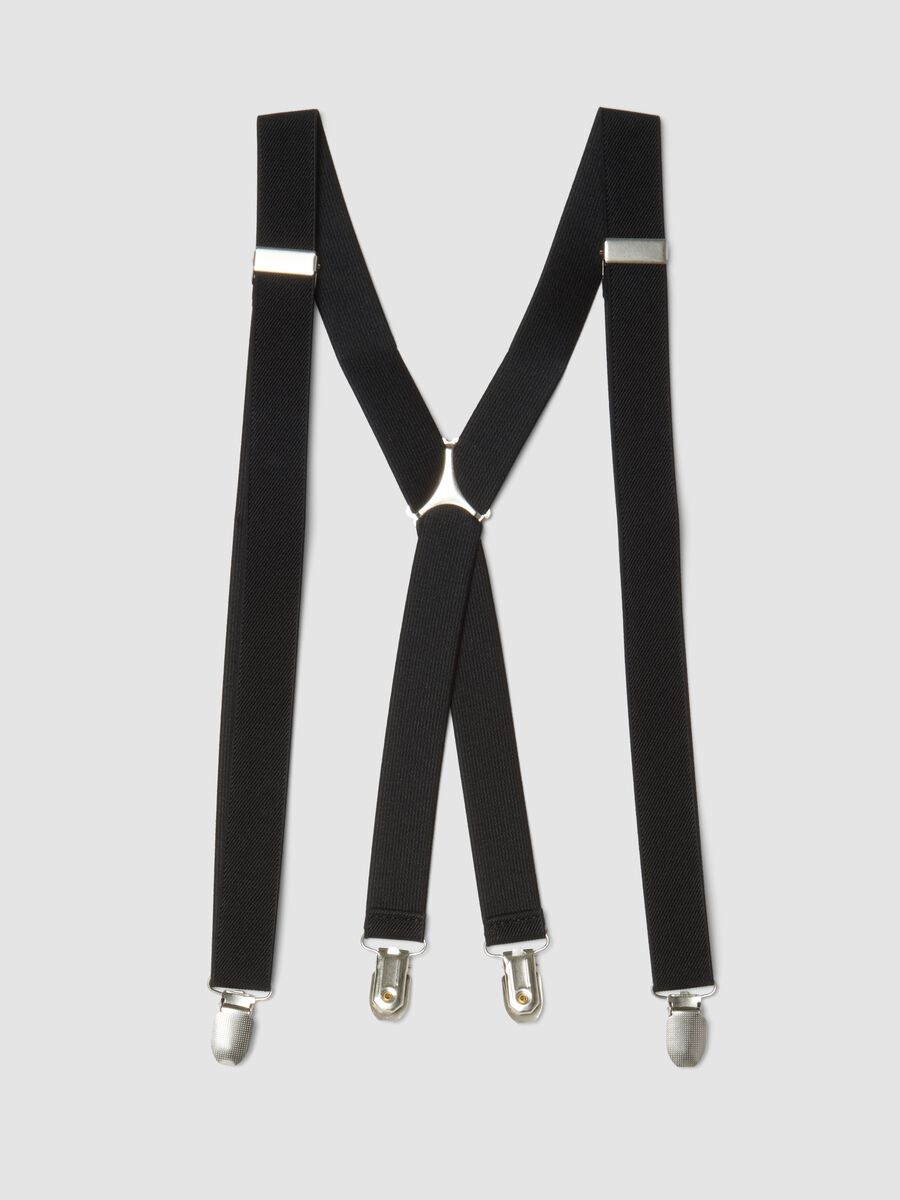 Bretelle nere elasticizzate con clip_0
