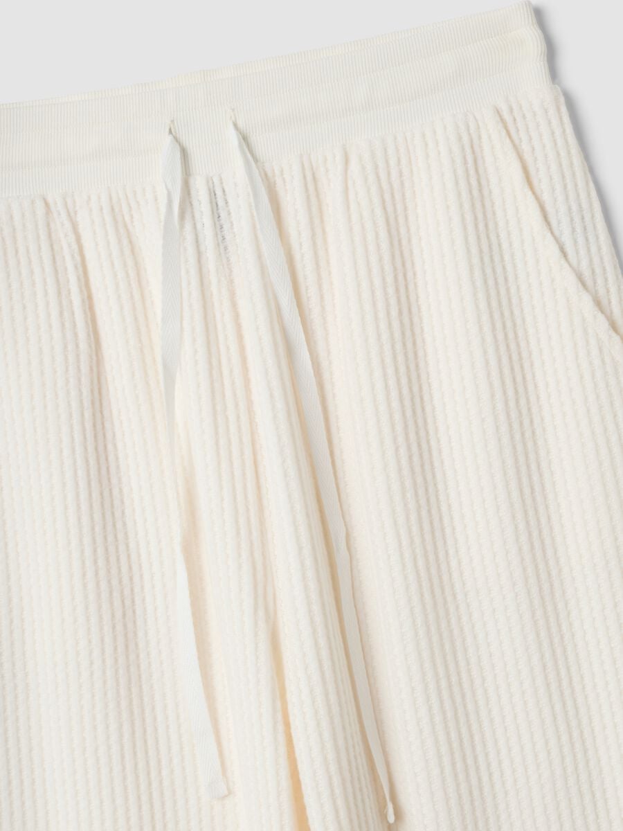 Pigiama bianco in jersey di viscosa elasticizzata regular fit_5