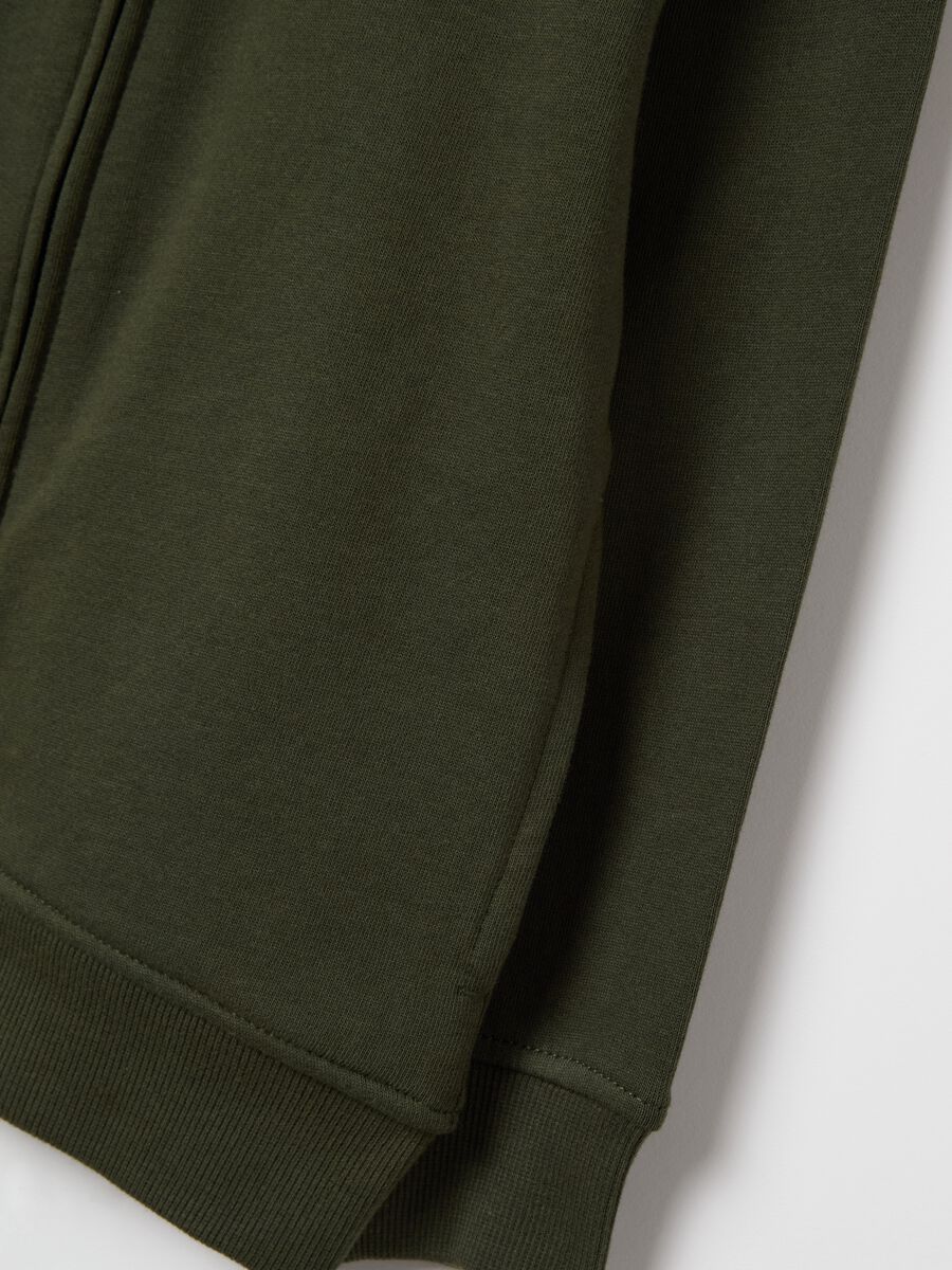 Full-zip sweatshirt in solid colour French terry_2