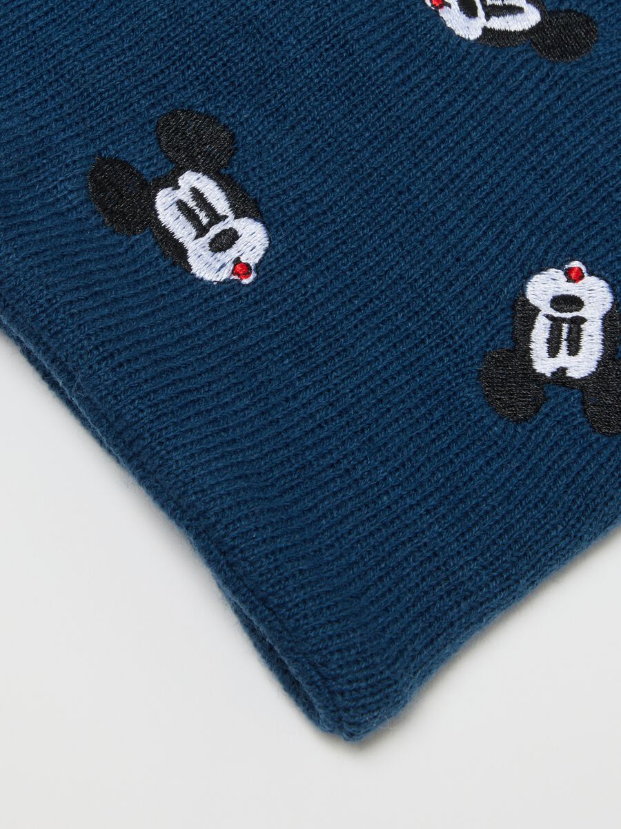 Blue Scarf with Embroidery_1