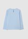 Girls' stretchy cotton blue T-shirt_1