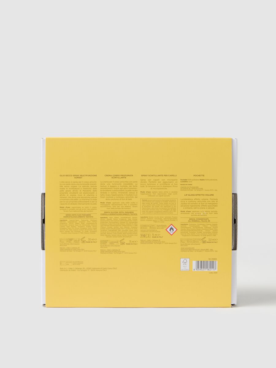 TIME TO SHINE SUPER SPARKLING SET x5 (sunset oil + hair spray + b.lotion + pouch + glitz lips)_1