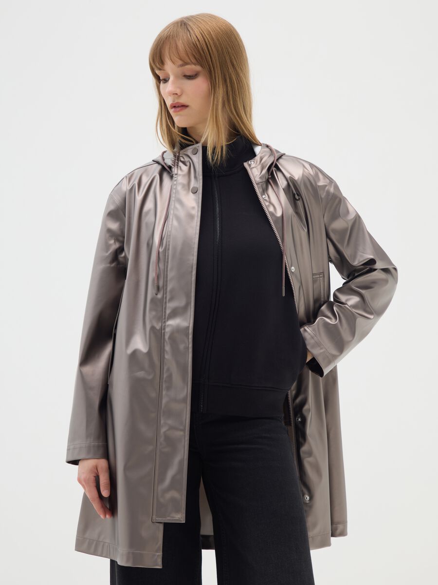 Brown regular fit jacket_0