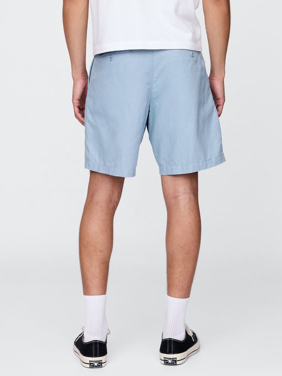 Blue linen and cotton shorts from Gap_2