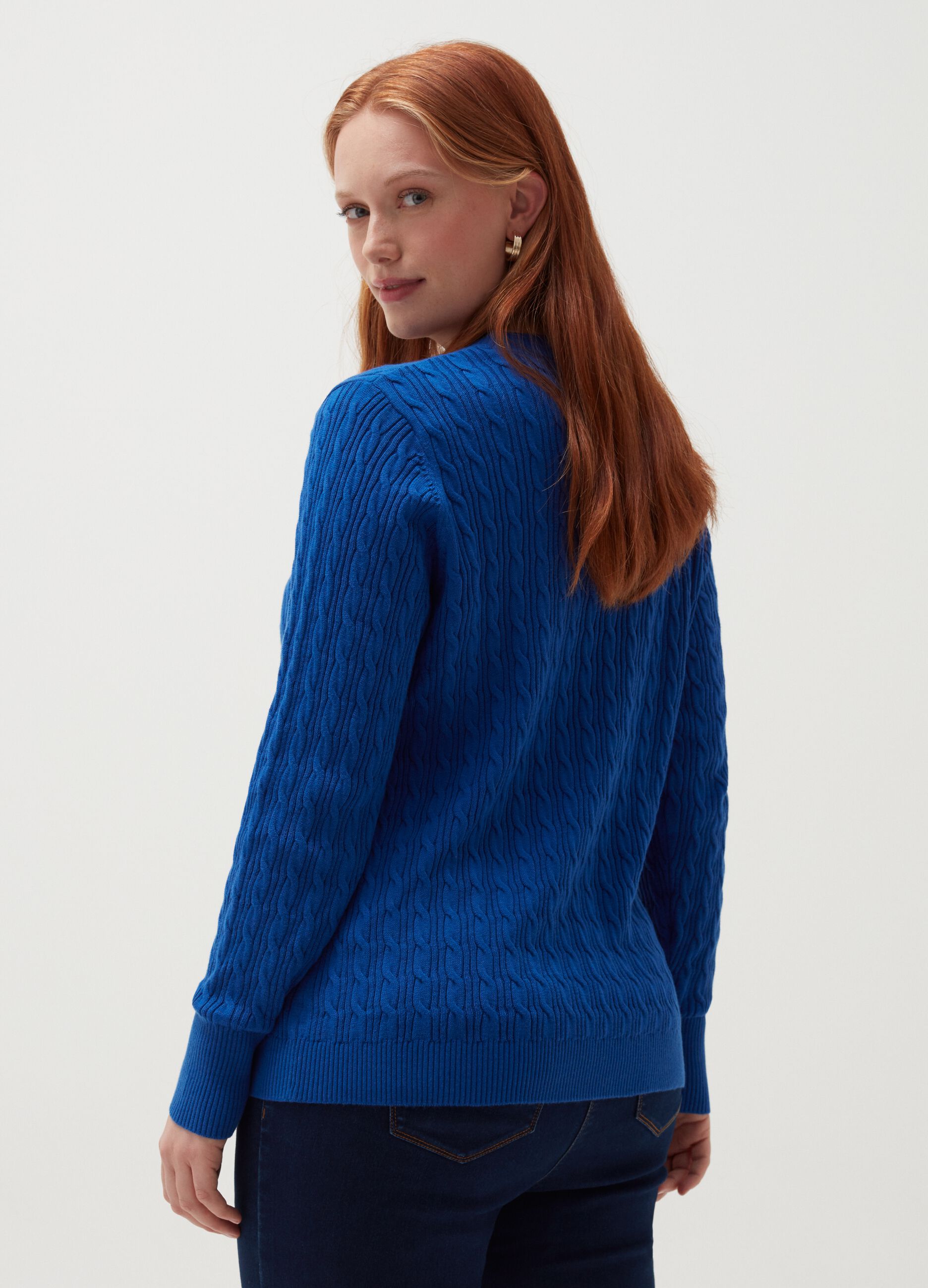 MYA Curvy pullover with cable-knit design