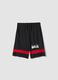 Kids' black and red regular fit shorts with Chicago Bulls logo_3