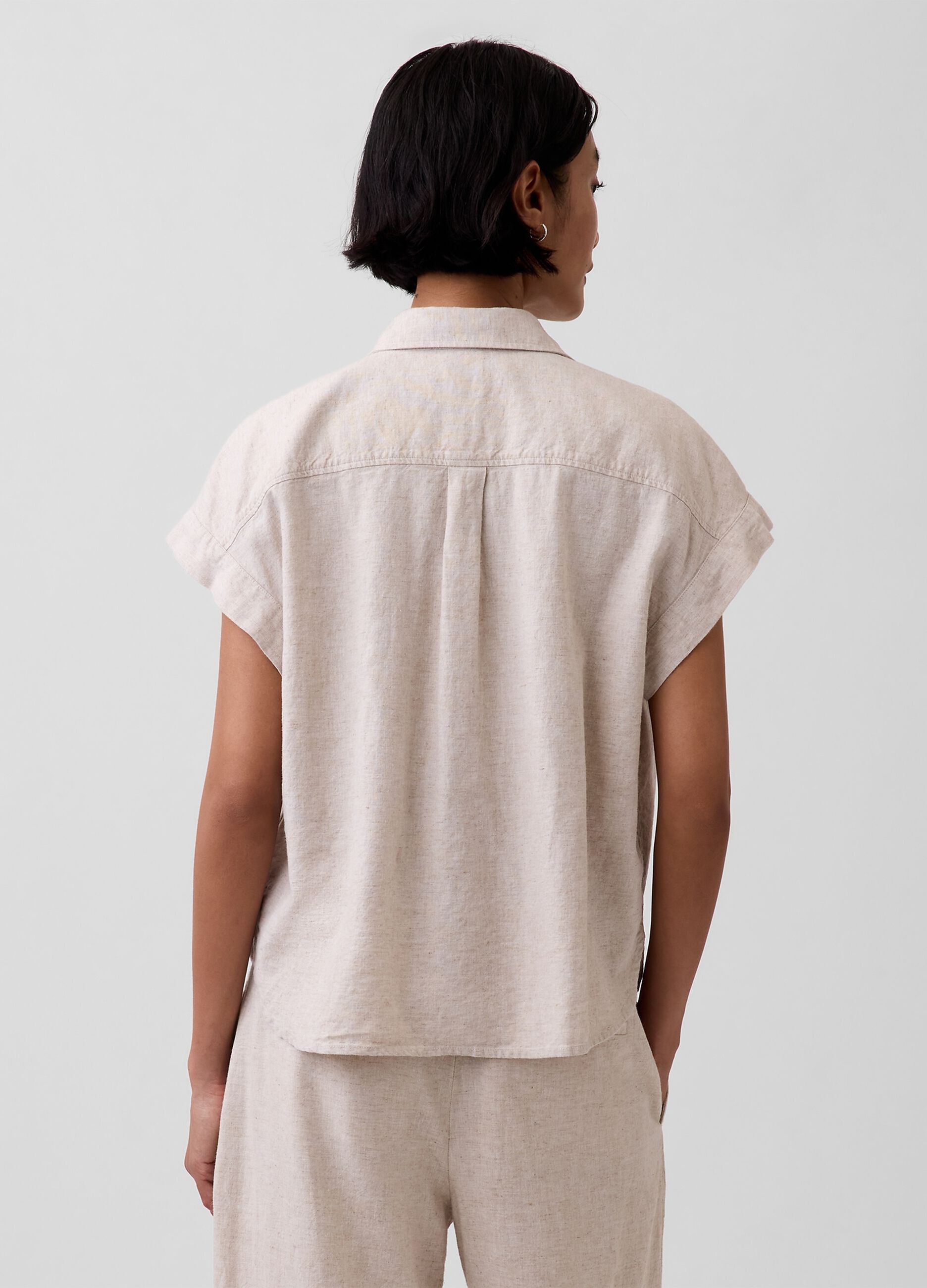 Linen-blend shirt