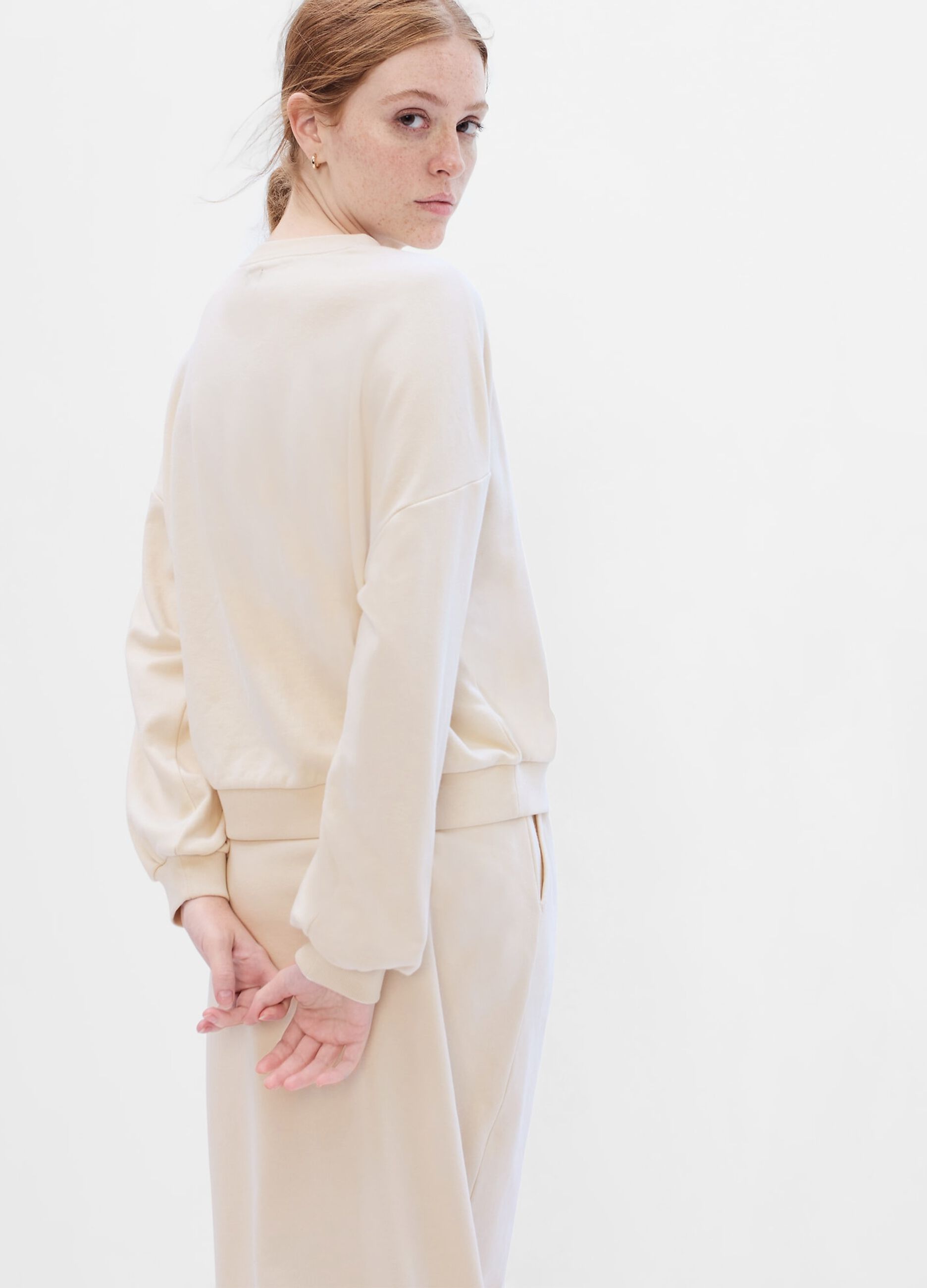 Boxy sweatshirt with embroidered logo