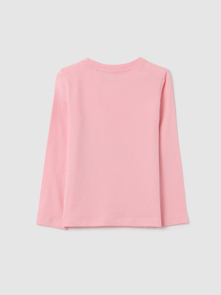 Girls' pink pure cotton regular fit top_1