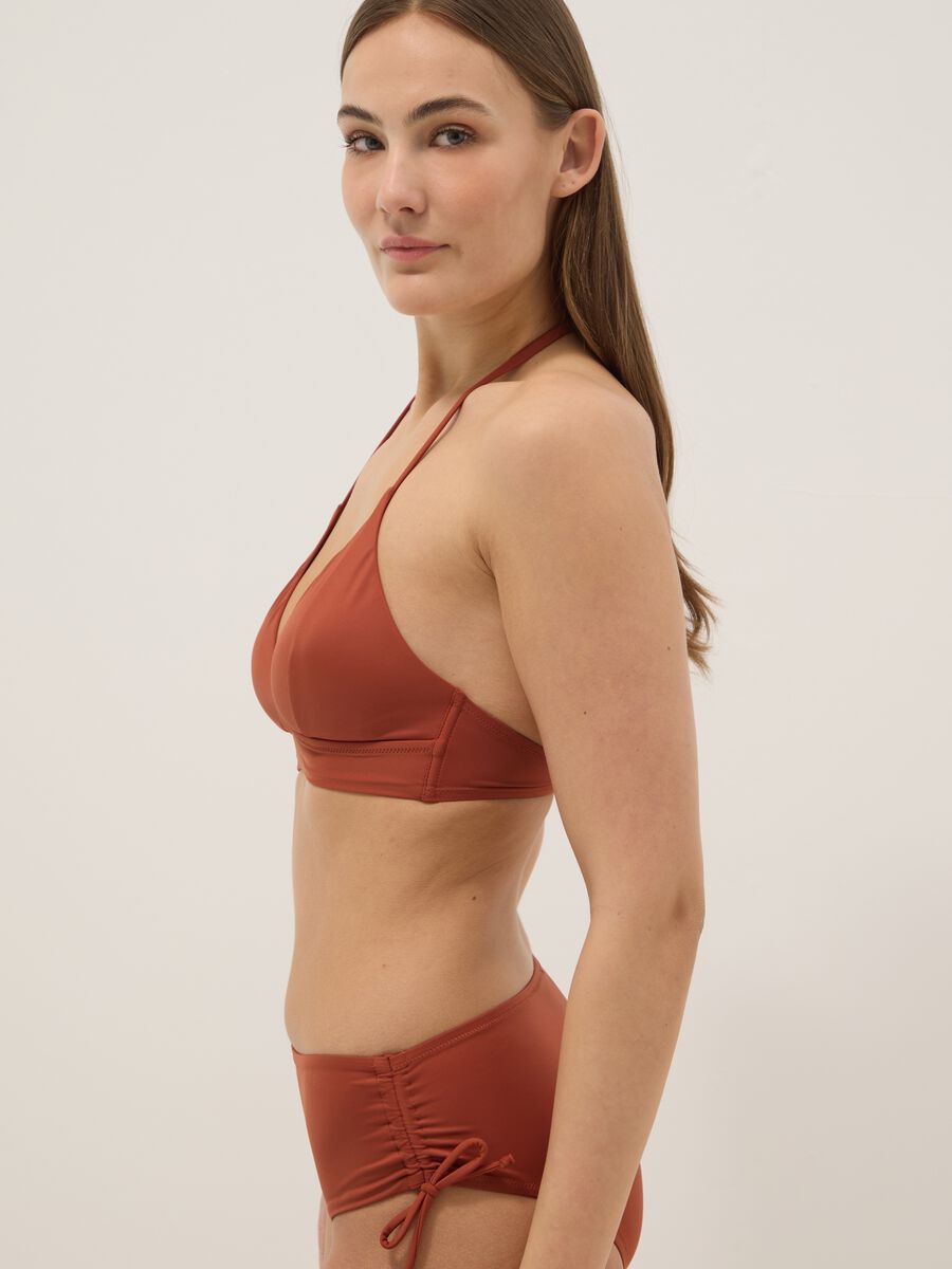 Orange stretch bikini top with removable padding_3