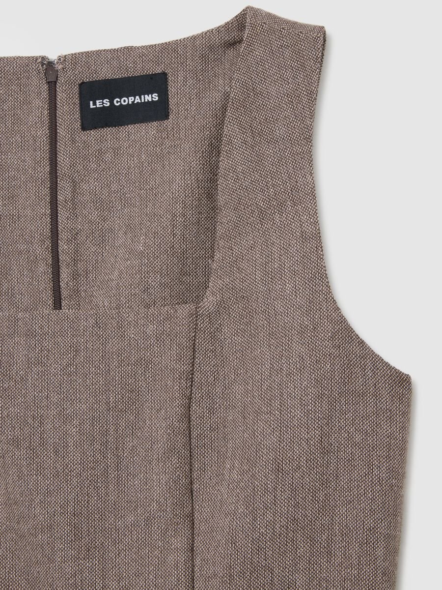 Brown wool blend dress_5