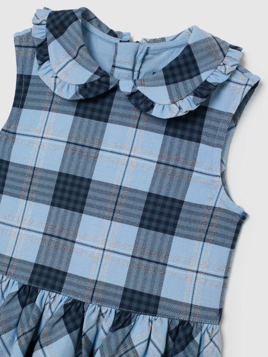 Girl's multicolour check sleeveless dress regular fit_2