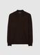 Brown pure merino regular fit sweater_4