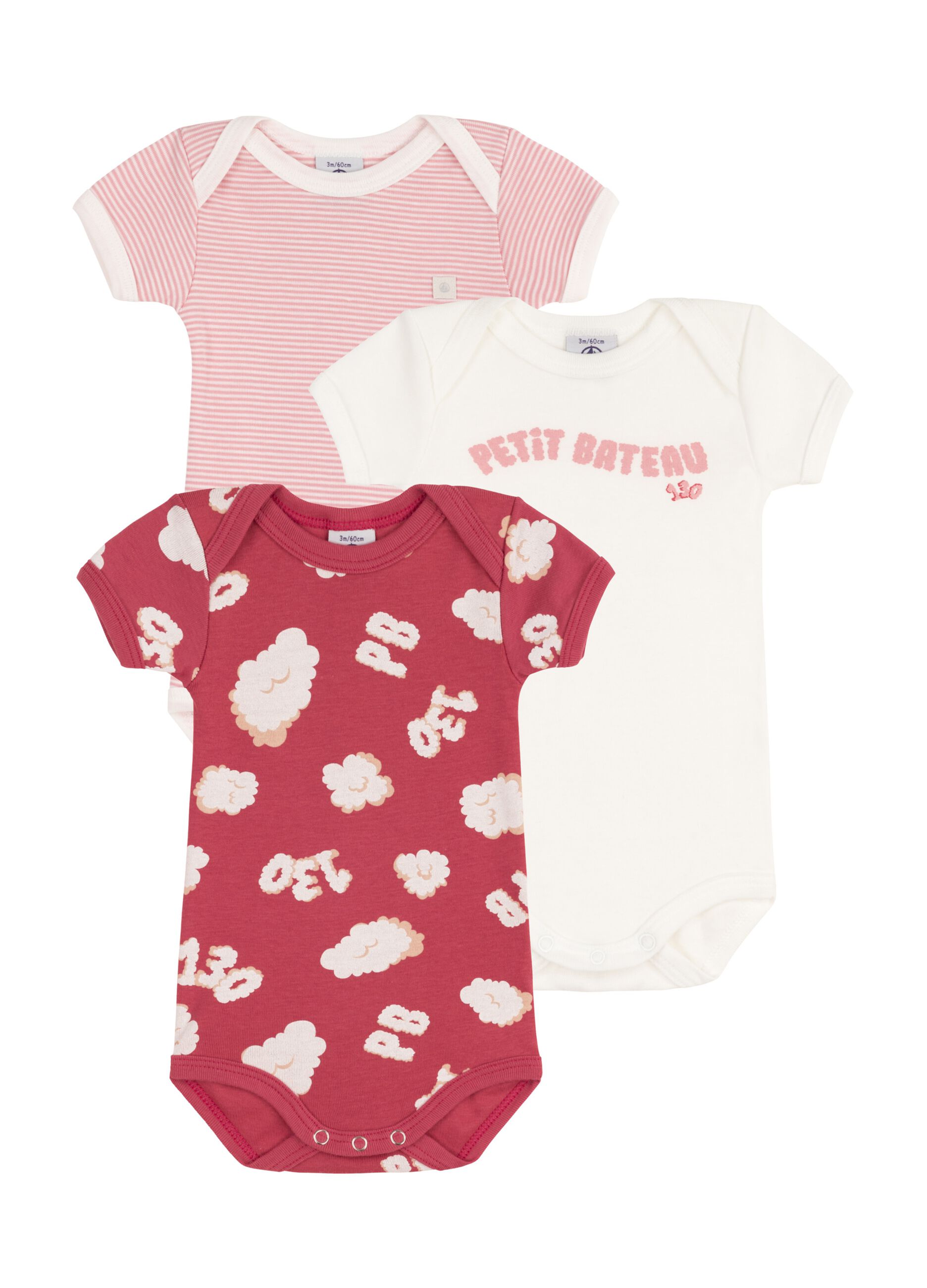 Tripack body fantasia in cotone bio