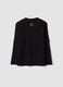 Black pure cotton crew-neck T-shirt with print_5
