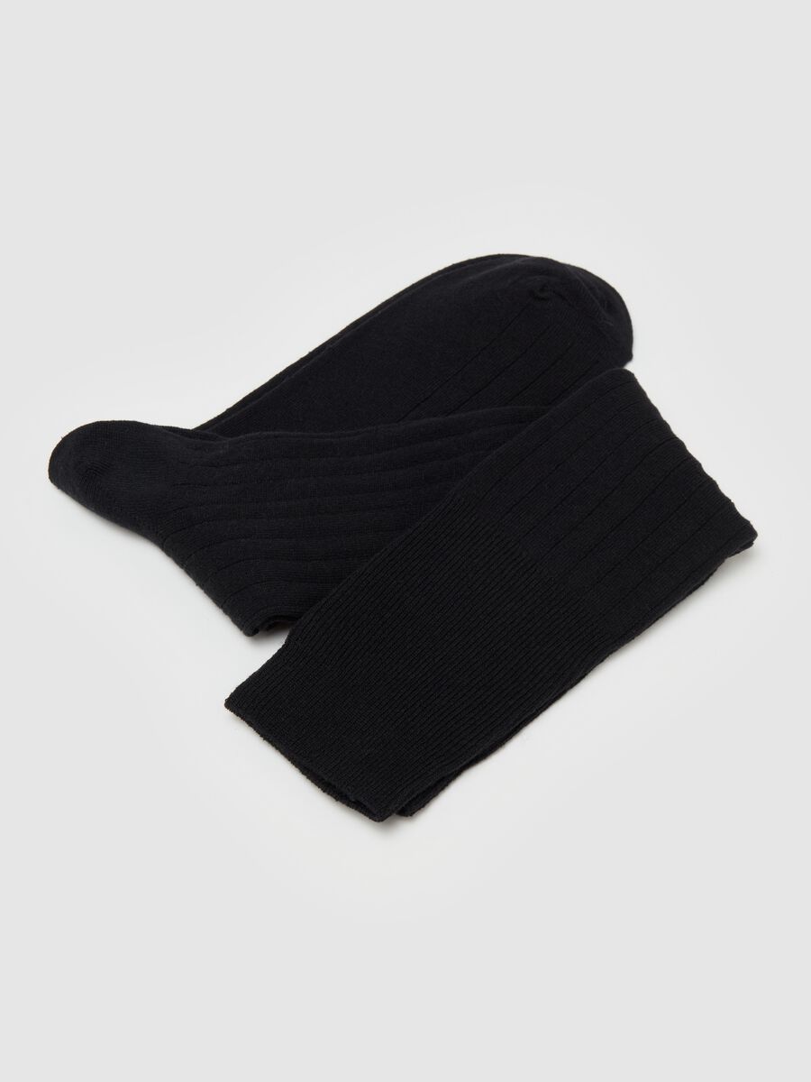 Two-pair pack long socks in warm cotton_2