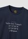 Blue short-sleeve pure cotton T-shirt, regular fit_5