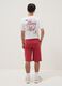 Red regular-fit cotton-blend shorts_1
