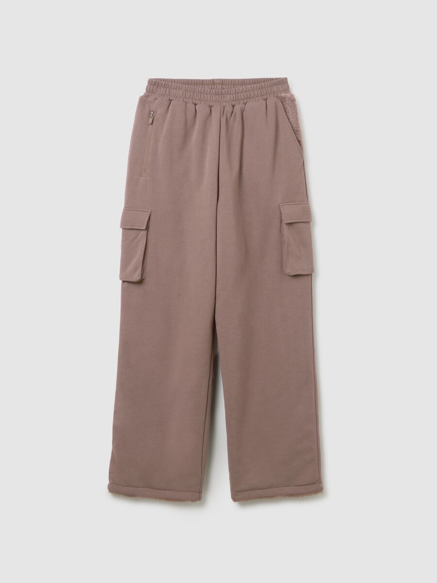 Teddy Cargo Sweatpants Mocha_5