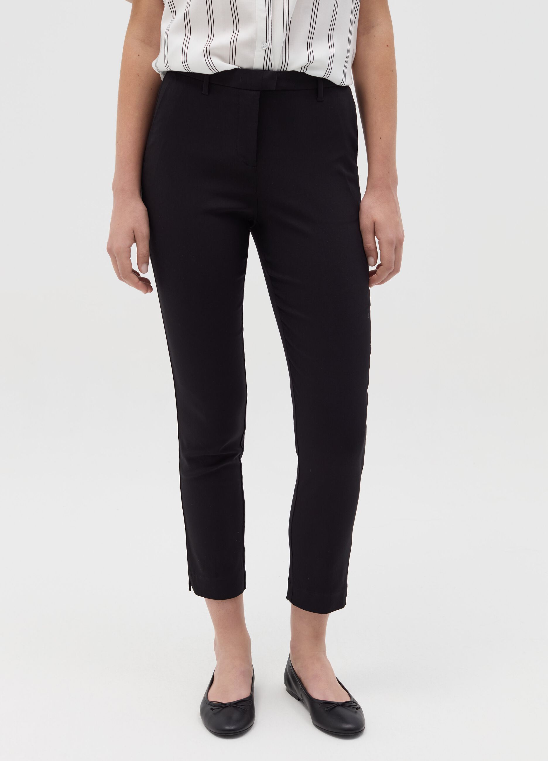 Slim-fit ankle-length chinos