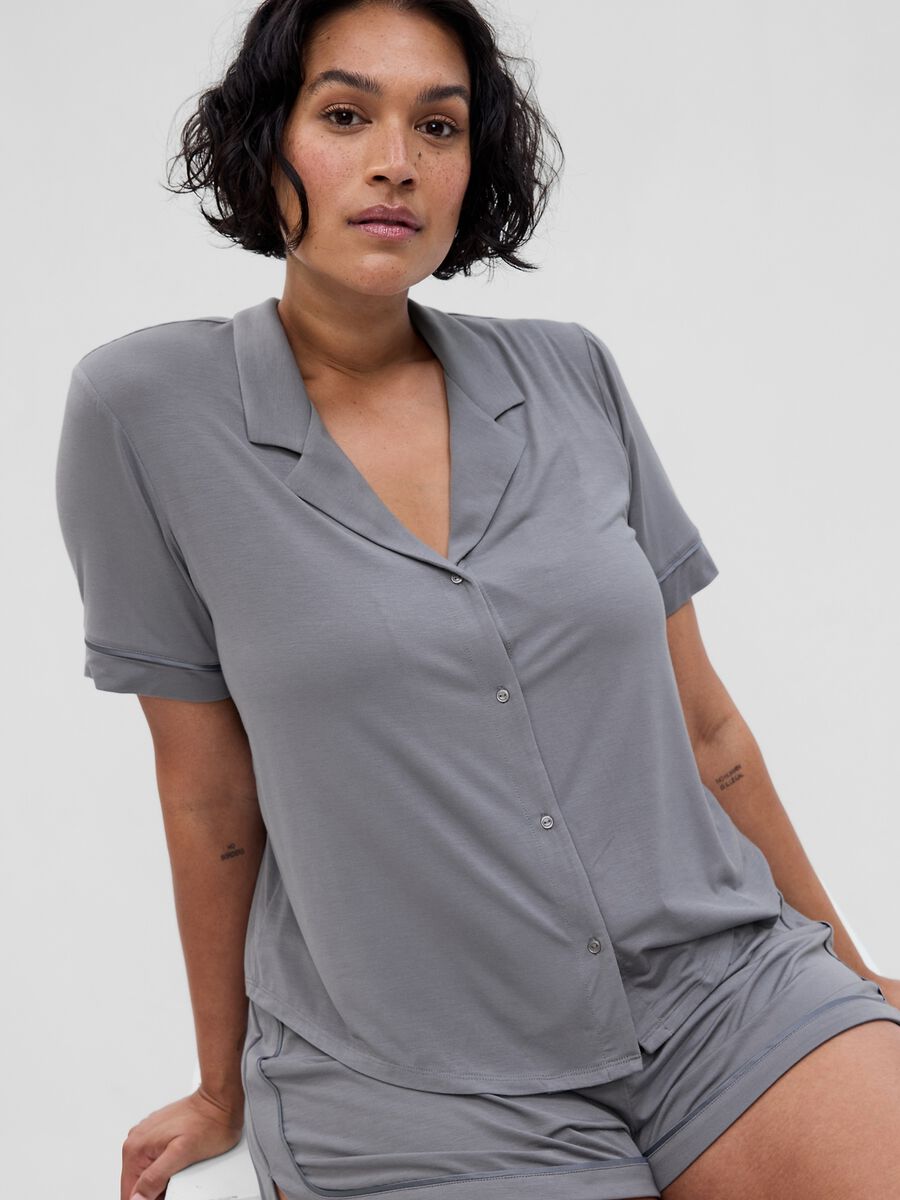 Shirt-style pyjama top_3