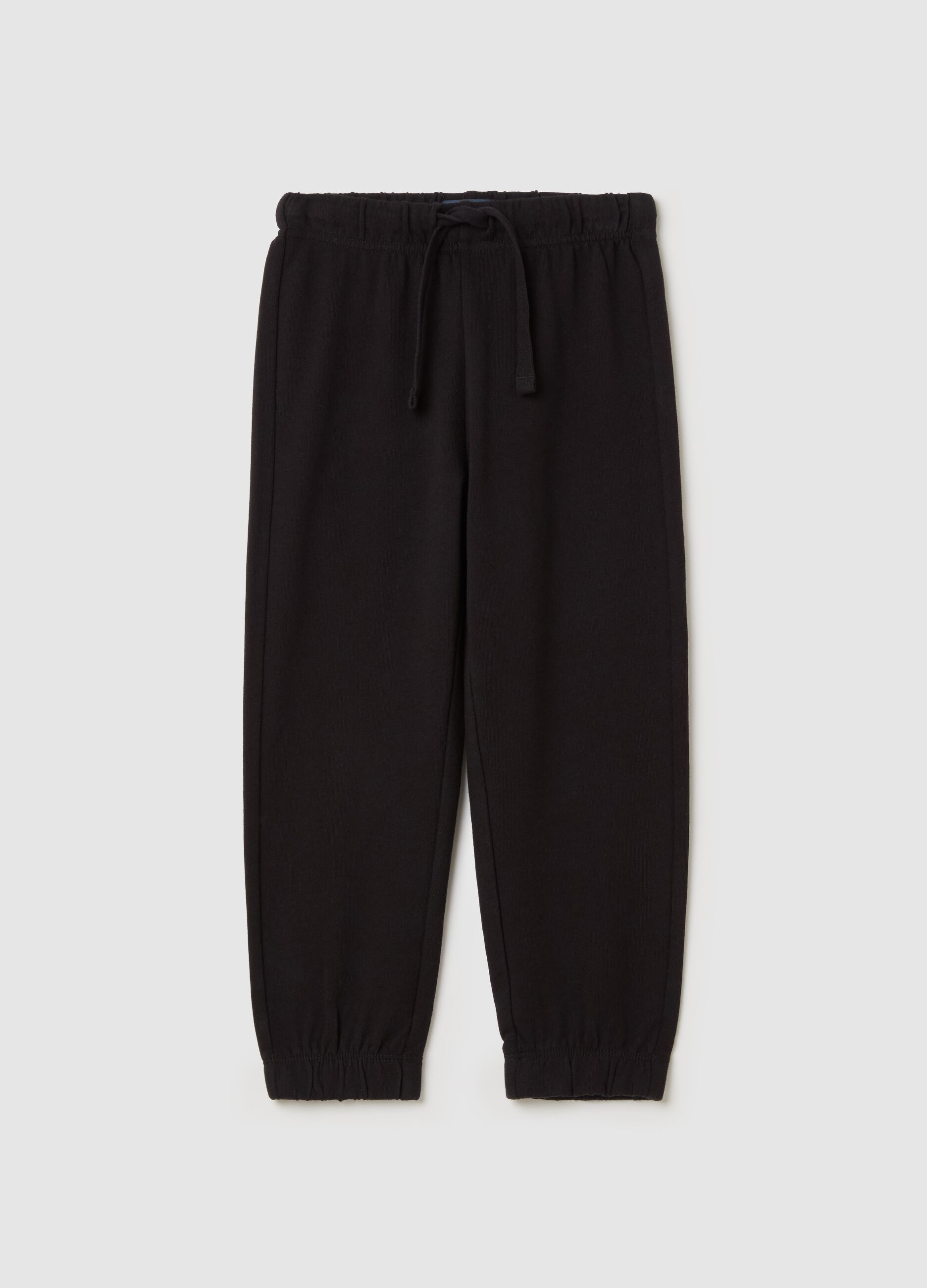 Joggers with drawstring and elasticated trims