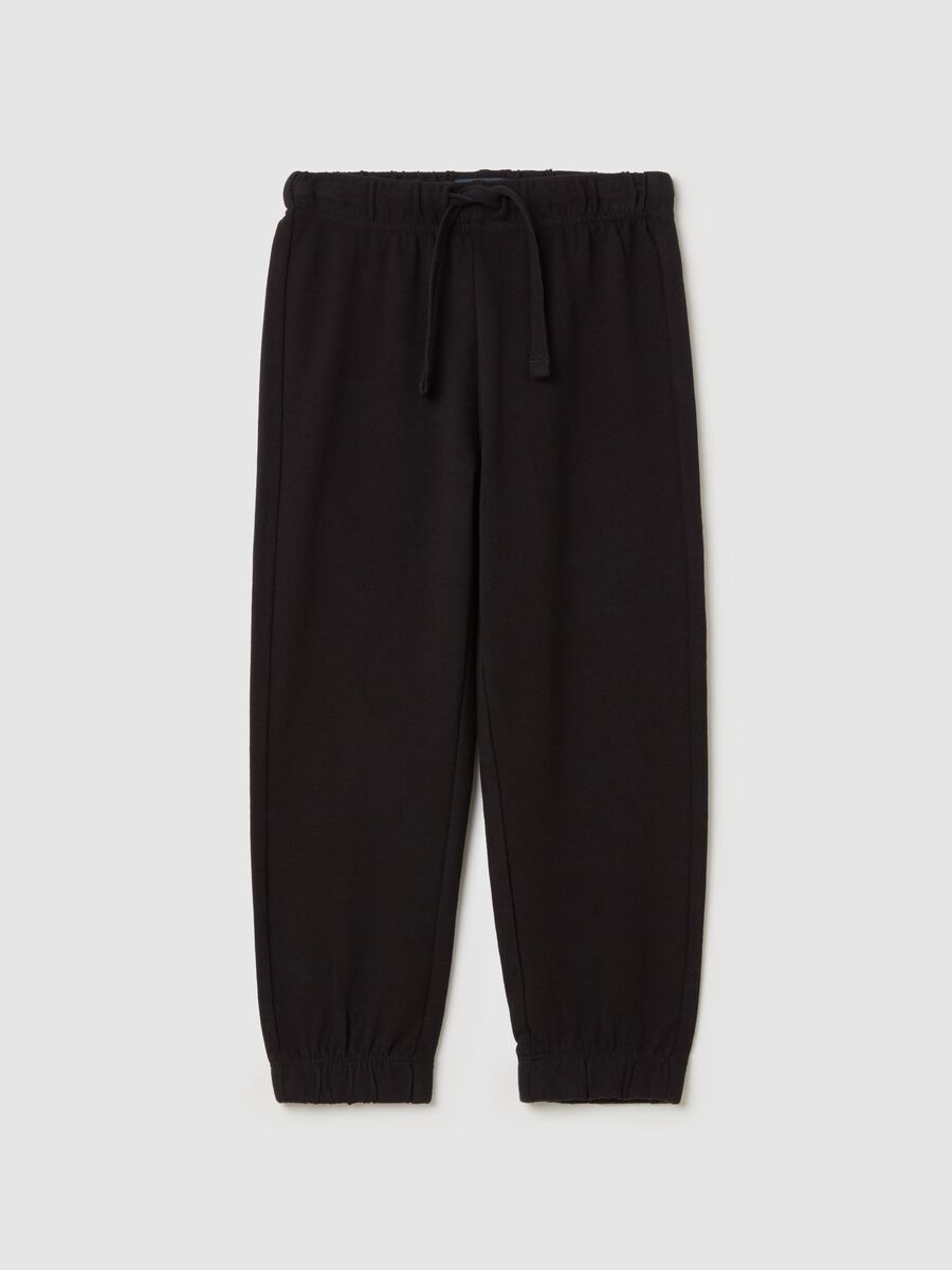 Joggers with drawstring and elasticated trims_0