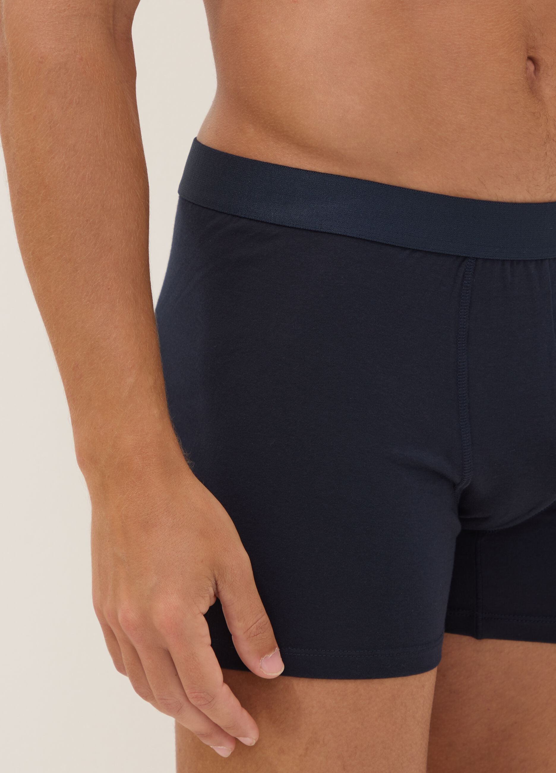 Tripack di boxer blu in cotone organico