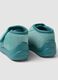 Green baby slippers with hook-and-loop fastening and embroidery_2