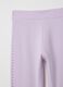 Purple cotton girl's leggings with rhinestones_2