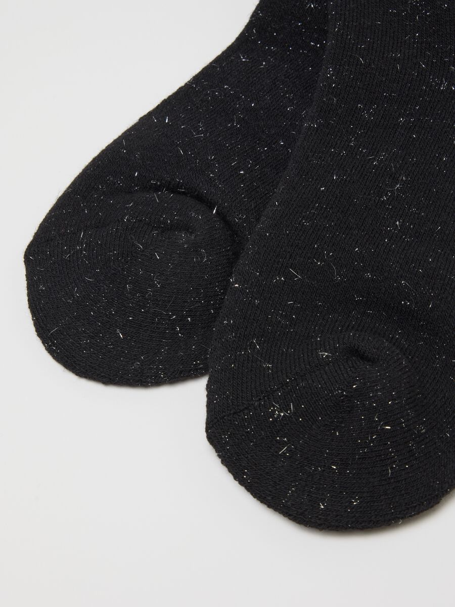 Black socks with metallic fibre_1