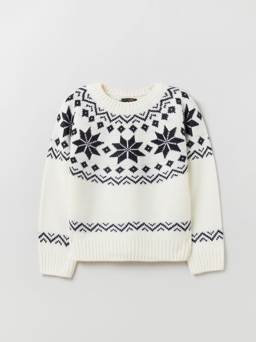 Pullover con disegno norvegese_0