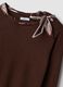 Brown viscose-blend jumper with neck scarf, regular fit_2