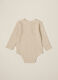 Beige bodysuit in stretch cotton blend_1