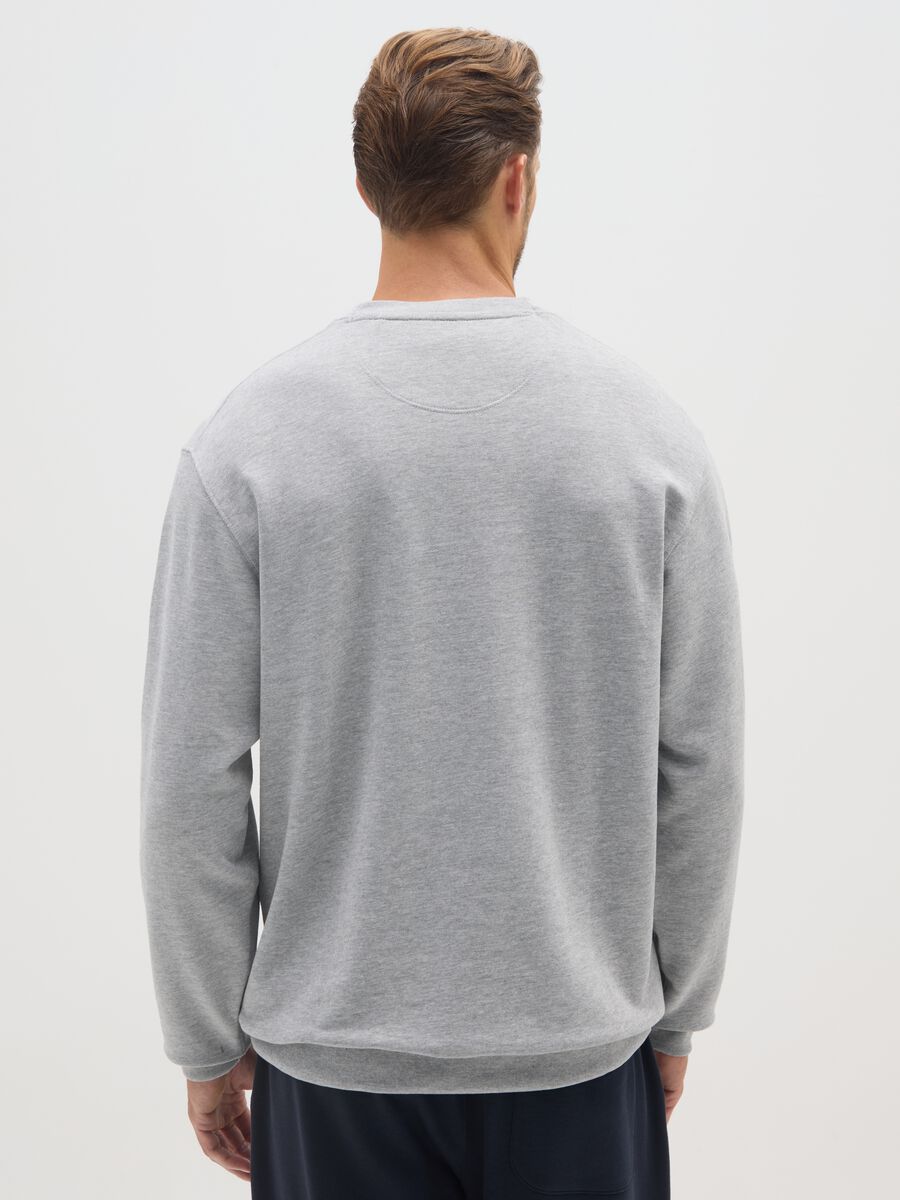Grey regular fit pure cotton sweatshirt_2