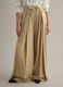 Pantaloni flare in misto viscosa beige_1