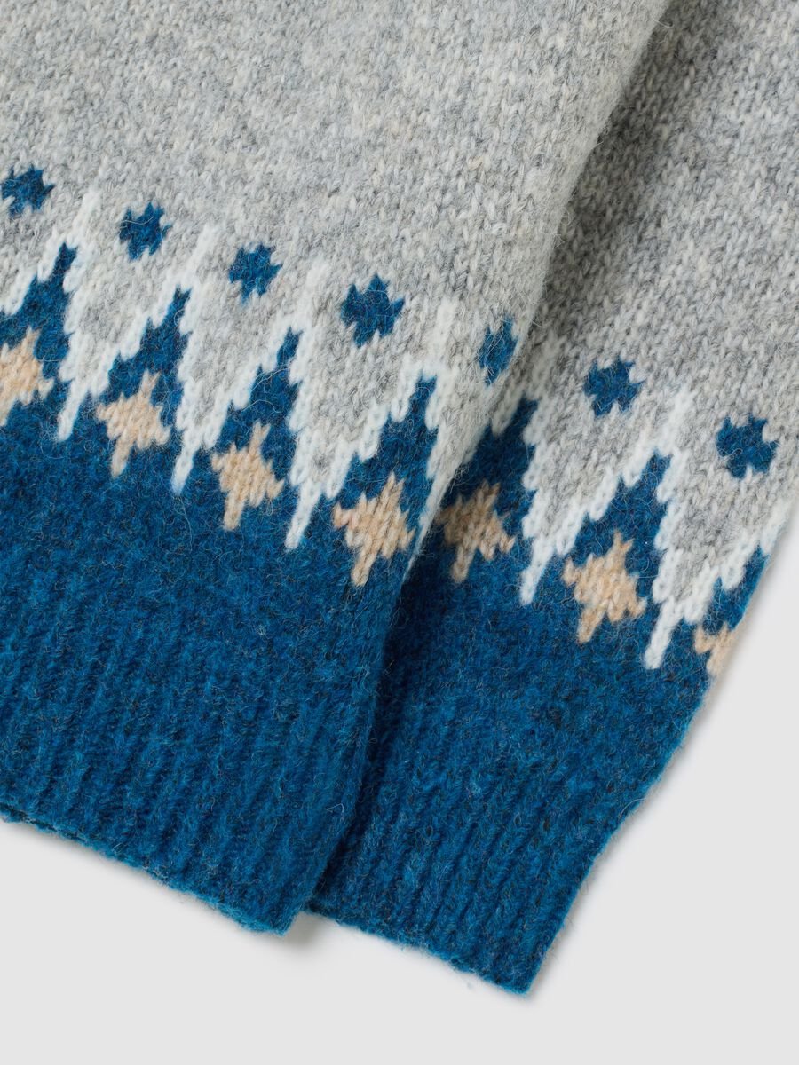 Multicolour children's regular fit jumper with jacquard pattern_3