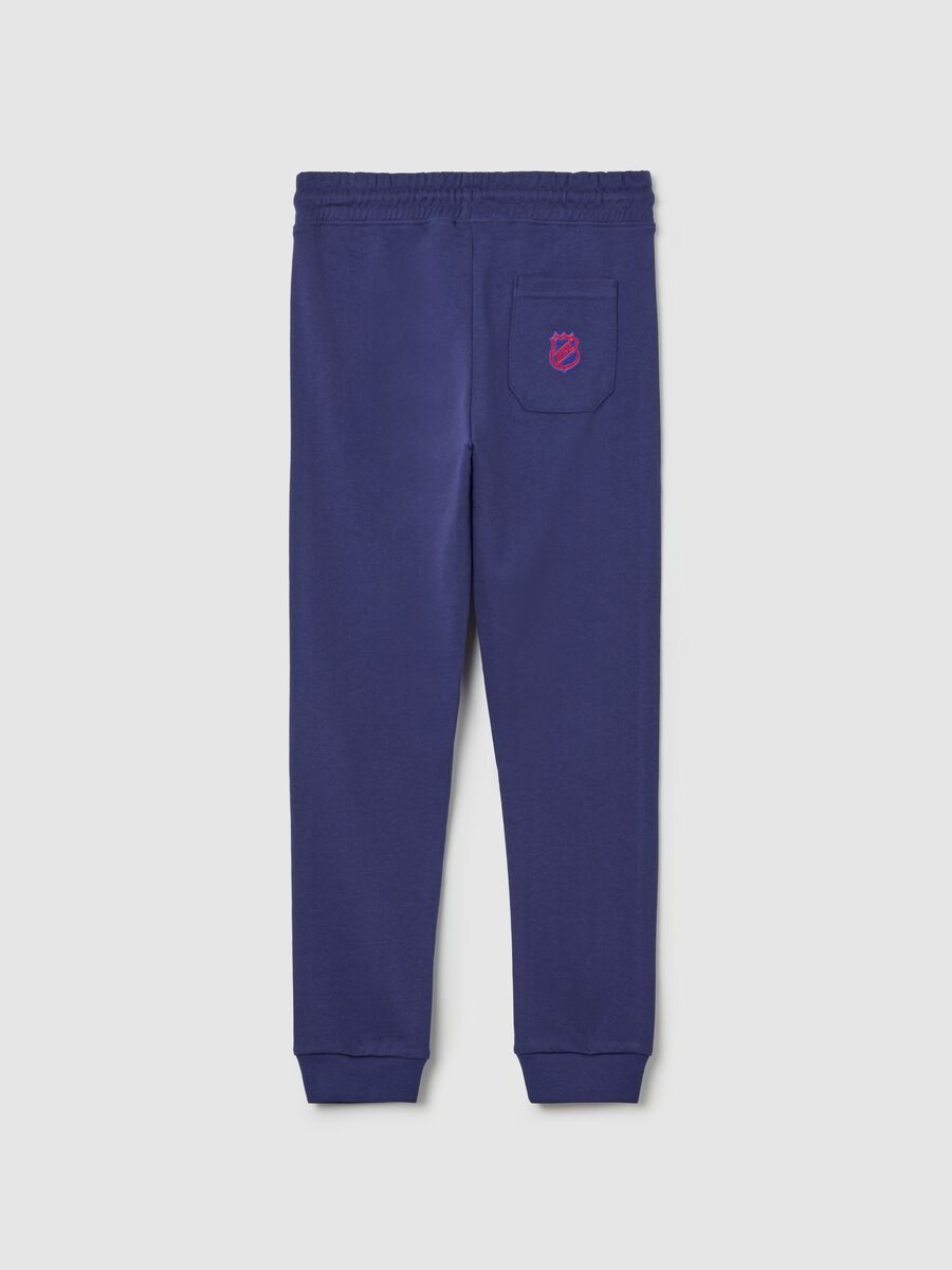 Joggers with drawstring and "New York Rangers" embroidery_4