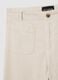 Beige stretch cotton straight fit trousers_5