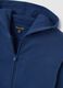 Kids' blue sweatshirt in pure cotton oversized fit with zip_2
