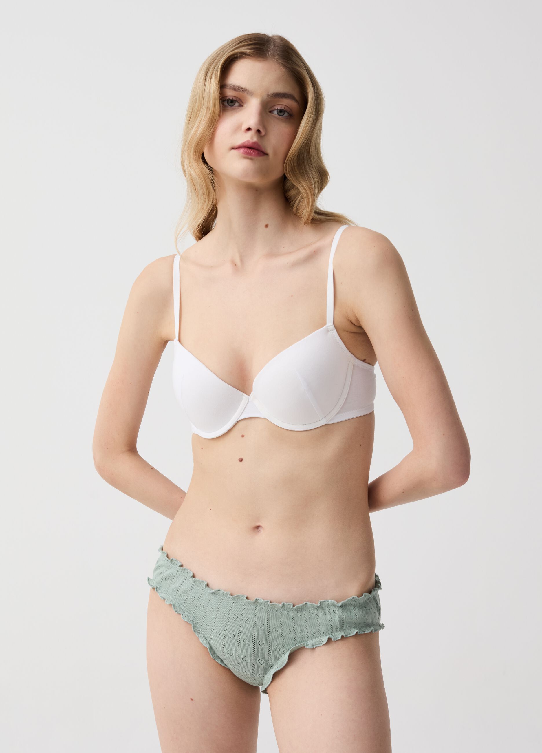 Two-pack French knickers with gathered edging