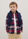 Children's multicolour check regular fit shirt in pure cotton_0