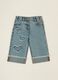 Stretch cotton denim jeans with embroidered hearts for baby girls_0