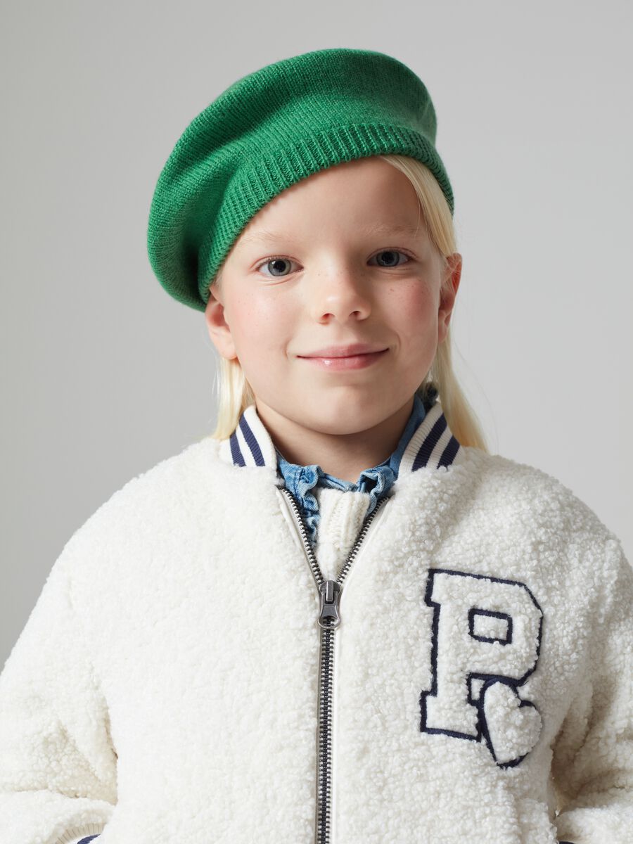 Bomber in teddy con ricamo_1