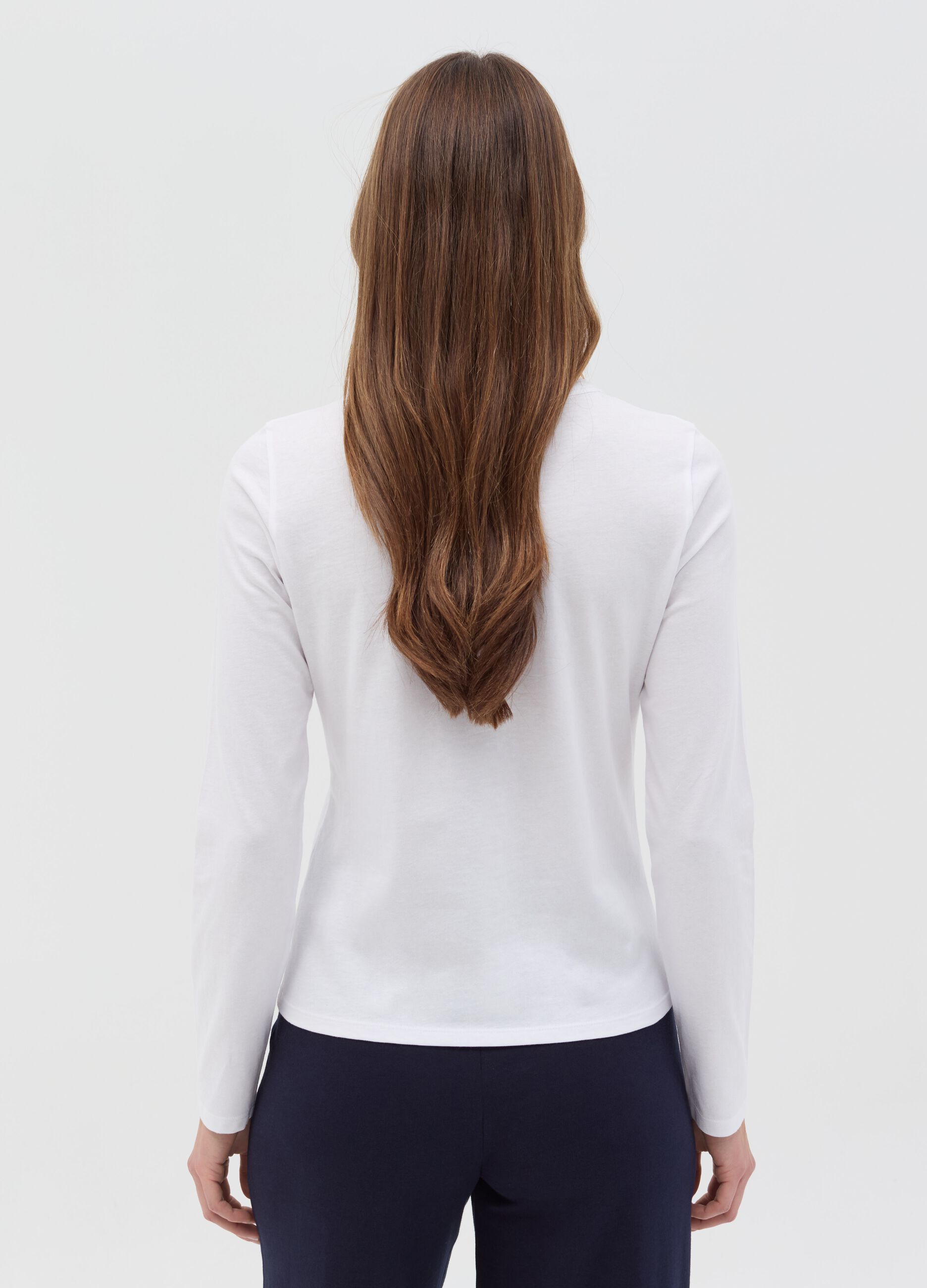 Essential long-sleeved T-shirt in cotton