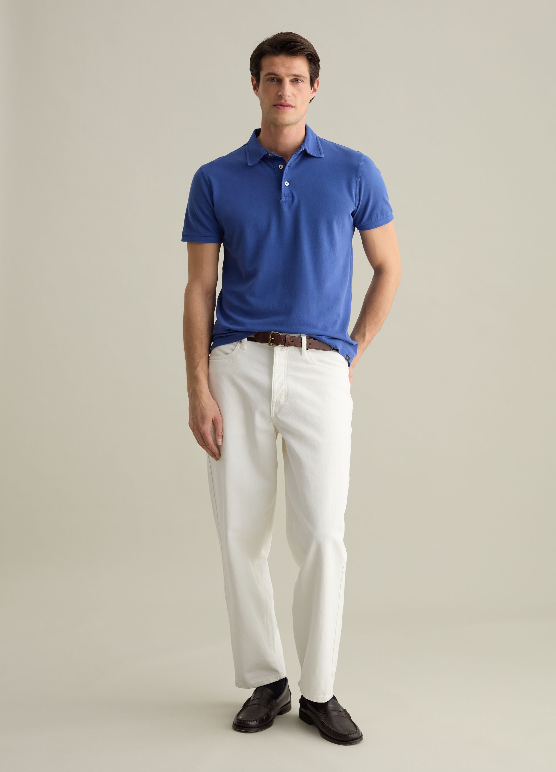 Cotton pique polo shirt