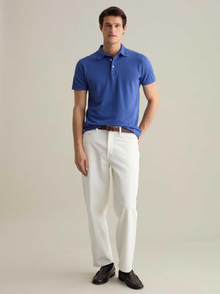 Cotton pique polo shirt_1