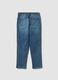 Blue stretch cotton jeans with elasticated waist for boys_4